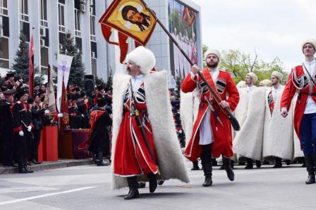 Тбилисцы приняли участие в параде Кубанского казачьего войска
